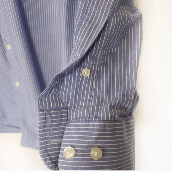 Nautica Men's button up long sleeve shirt Size 15 1/2 Blue - Picture 4 of 7